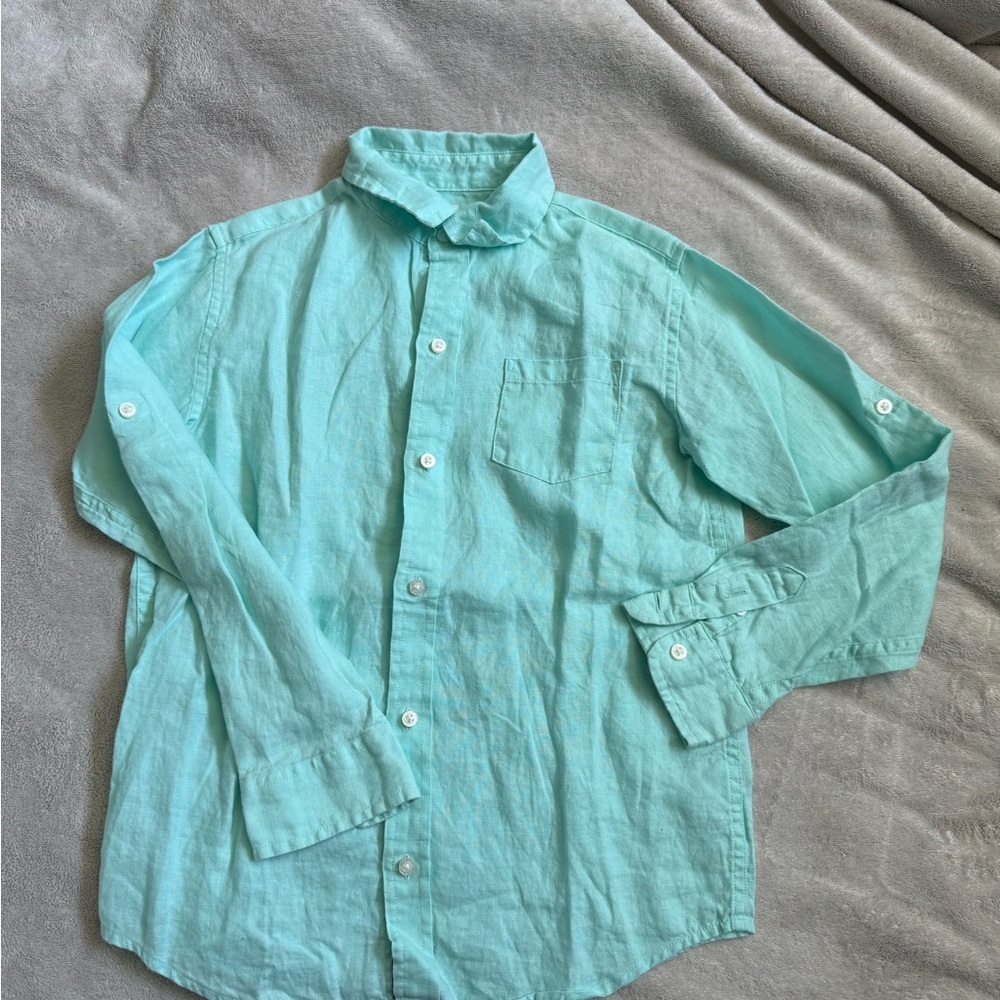 Aqua Button-Up Shirt